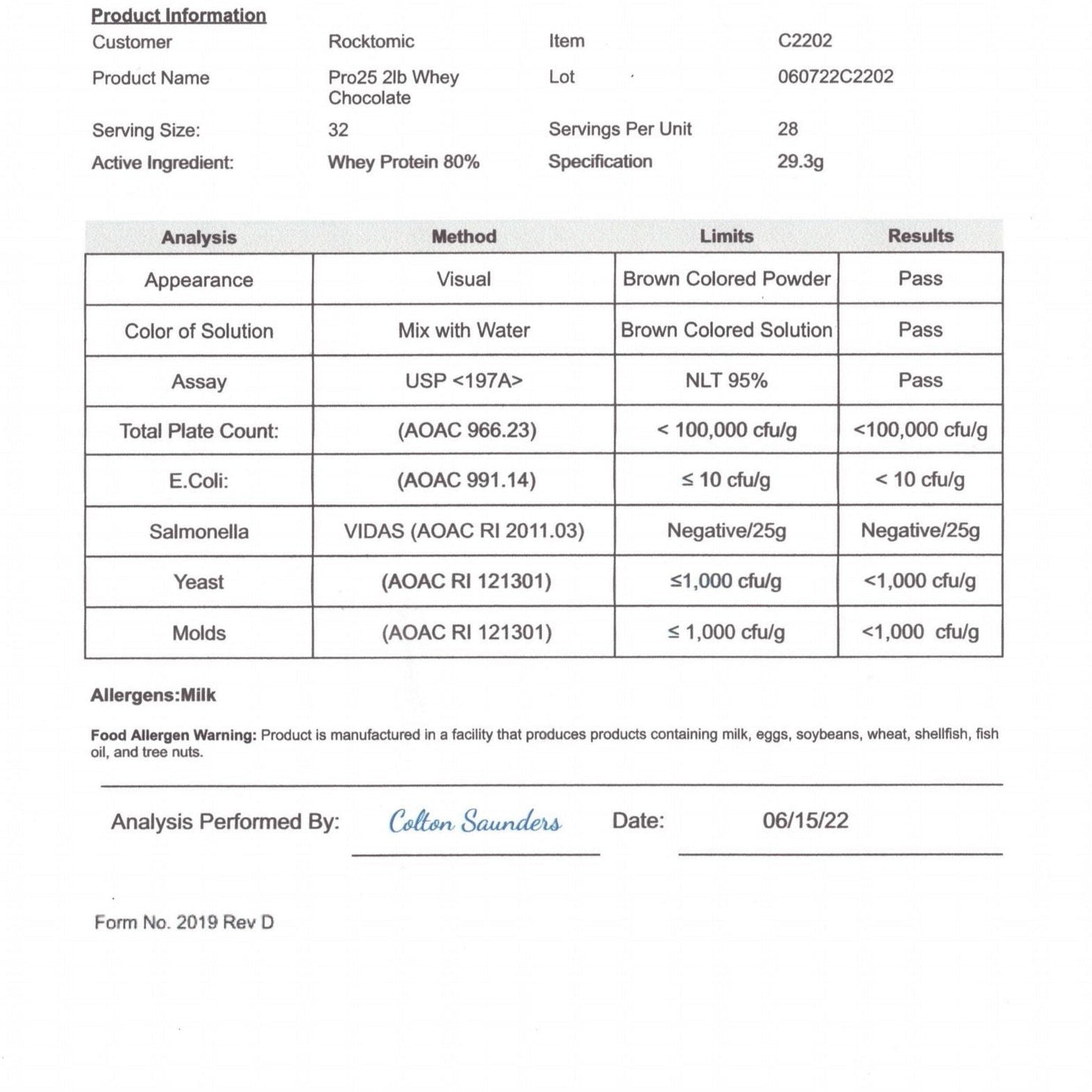 Whey Protein Blend (Chocolate Milkshake)
