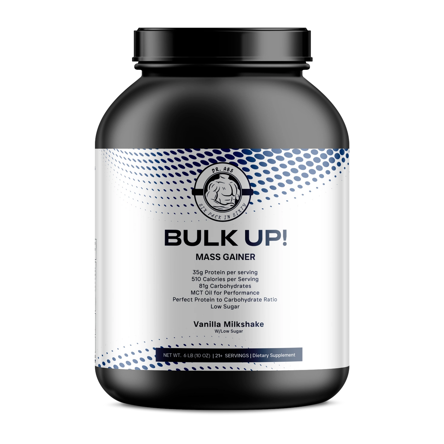 6lb Bulk Up! Mass Gainer Vanilla Milkshake w/Low Sugar