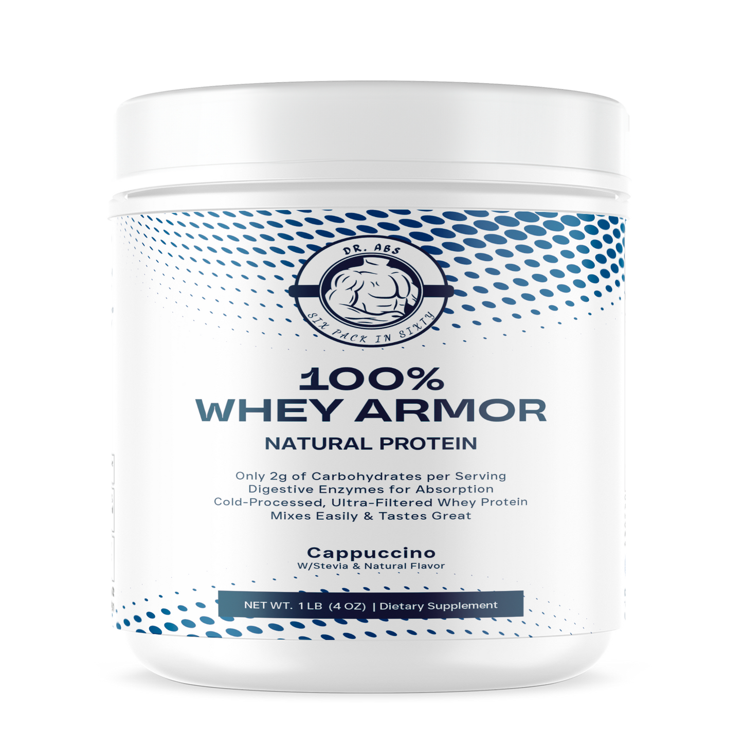 1lb 100% Whey Armor Isolate Protein Cappuccino