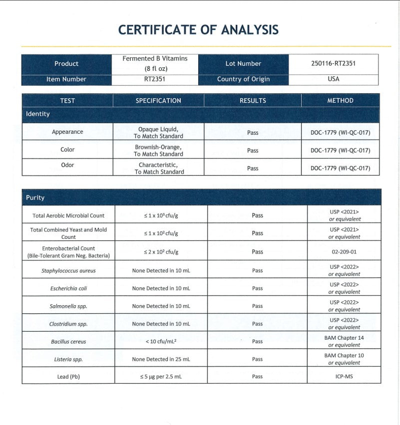 Fermented Vitamin B Complex 8 fl oz