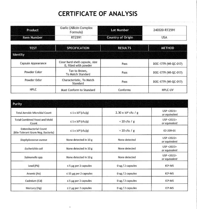 Allicin Complex Formula
