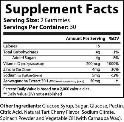 Ashwagandha with Vitamin D and Zinc Gummies